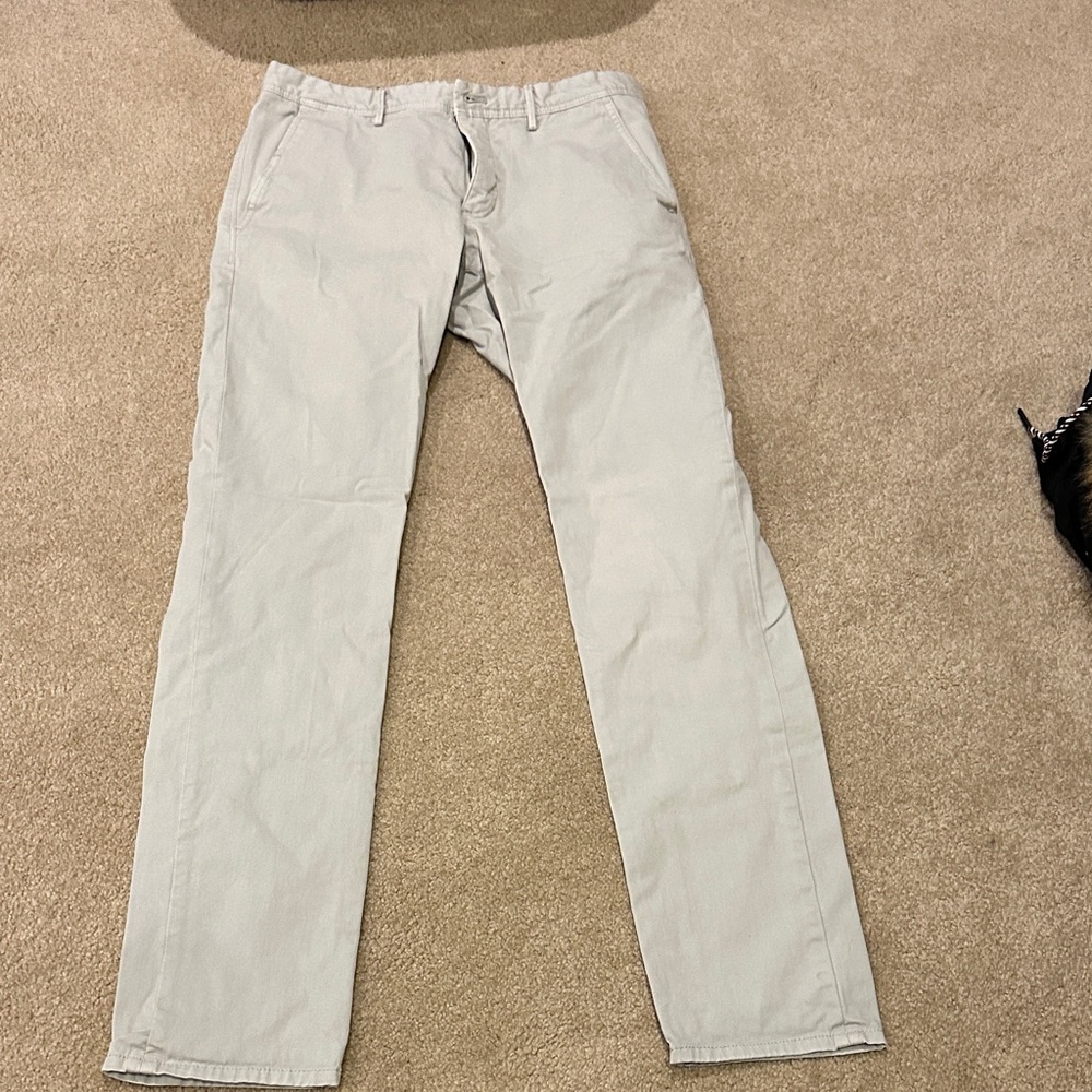 Massimo Dutti Light Gray Chinos